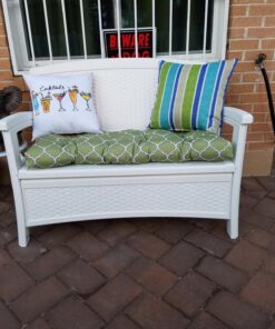 Suncast EMW8863250 Elements Loveseat with Storage-Lightweight, Resin, All-Weath, White 31 81gGR4M3TVL