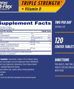 Osteo Bi-Flex Triple Strength with Vitamin D Glucosamine Chondroitin Joint Health Supplement, Coated Tablets, Red, 120 Count 120 Count (Pack of 1) 15 81gHSEPJhS