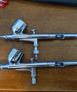 Master Performance G233 Pro Set Master Airbrush with 3 Nozzle Sets (0.2, 0.3 & 0.5mm Needles, Fluid Tips and Air Caps) - Dual-Action Gravity Feed Airbrush, 1/3 oz Cup, Cutaway Handle - How-to-Guide Without Hose 43 81gJ1YKsJ0L 2