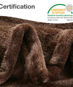 HYSEAS Flannel Fleece Throw Blanket Chocolate - Super Soft Plush Microfiber Solid Blanket for Couch, Bed, Chair, Sofa - Fuzzy Cozy Lightweight - 50x60 Inch Throw(50"x60") 20 81gLoV1NaEL