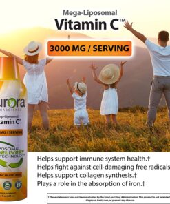 Aurora Nutrascience Mega Liposomal Vitamin C 3000 mg per Serving 16 oz Liquid 9 81gMOKkvkL
