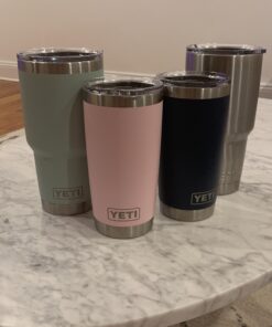 YETI Rambler 20 oz Stainless Steel Vacuum Insulated Tumbler w/MagSlider Lid Navy 1 Count (Pack of 1) 39 81gMo5MR sL