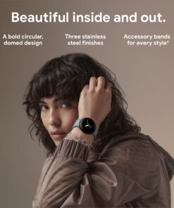 Alternative view of Google Pixel Watch - Android Smartwatch with Fitbit Activity Tracking - Heart Rate Tracking Watch - Matte Black Stainless Steel case with Obsidian Active band - WiFi Matte Black case w/ Obsidian Active band - WiFi