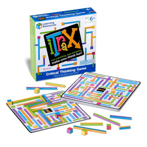 Learning Resources iTrax Critical Thinking Game - 69 Pieces, Ages 6+ Brainteaser Games for Kids, Develops Critical Thinking Skills, Board Games