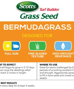 Scotts Turf Builder Grass Seed Bermudagrass, Mix for Full Sun, Built to Stand Up to Heat & Drought, 5 lbs. 5 lb. 54 81gS1Rf9IXL