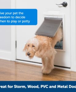 PetSafe Extreme Weather Energy Efficient Pet Door - 3 Flap System - For Large Dogs Up to 100 lb Plastic Frame 22 81gSwPHD5eL