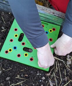 Seeding Square – Seed Spacer Tool for Maximum Harvest, Organized Plants & Less Weeds – Square Foot Garden – Includes: Color Coded Seed Template & Magnetic Dibber/Seed Ruler/Seed Spoon & Planting Guide 40 81gTgsr7bJL 1