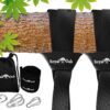 Easy Hang (4FT) Tree Swing Strap X 2 - Holds 2200lbs. - Heavy Duty Carabiner and Spinner - Perfect for Hammocks and Swings - 100% Waterproof - Easy Picture Instructions - Carry Bag Included! 4 Feet Double