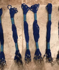 HOSL 100 Pack Badge Lanyards Office Lanyard ID Card Lanyards Business Card Lanyards Students Lanyards Employee Lanyards Round 36" With Swivel Hook (Blue) 100pack Blue 19 81gVPE91zvL