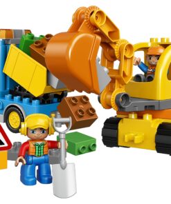 Alternative view of LEGO DUPLO Town Truck & Tracked Excavator 10812 Dump Truck and Excavator Kids Construction Toy with DUPLO Construction Worker Figures (26 Pieces) Standard