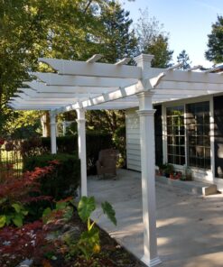 vita Valencia 12' x 16' Attached Vinyl Pergola 50 81gXCabXT3L
