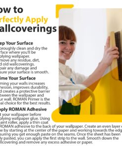 Roman 011301 PRO-838 1 gal Heavy Duty Wallpaper Adhesive, Clear 1 Gallon 21 81gXrUYPODL