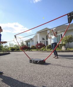 Zume Games Portable Badminton Set with Freestanding Base - Sets Up on Any Surface in Seconds - No Tools or Stakes Required Red/Black/Green 24 81gY2LNBBvS