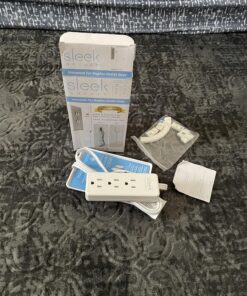 Sleek Socket - The Original & Patented Ultra-Thin Outlet Concealer with Cord Concealer Kit, 3 Outlet, 3-Foot Cord, Universal Size, UL Certified (Ideal for Kitchens, Small Spots & Behind Furniture) 3 ft Flagship 59 81gYOes3H L 2