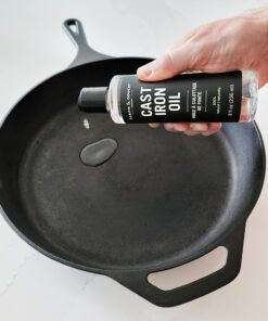 CARON & DOUCET - Cast Iron Seasoning & Cleaning Oil | 100% Plant-Based & Food Grade! | Best for Seasoning, Restoring, Curing and Care (8oz) 8 Fl Oz (Pack of 1) 15 81gaJtBvDaL