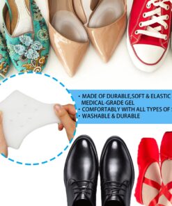 Heel Cups, Plantar Fasciitis Inserts, Heel Pads Cushion (3 Pairs, FSA or HSA Eligible) Great for Heel Pain, Heal Dry Cracked Heels, Achilles Tendinitis, for Men & Women. (Gel Heel Cups) White(3 Pairs) 27 81gasolMsL 3