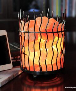 Himalayan Glow 1332 Piller Salt Basket Lamp, Single Pack, Amber Glow Pillar Design Basket Lamp - single pack 33 81gd xozl6L