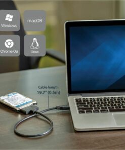 StarTech.com USB 3.1 to 2.5" SATA Hard Drive Adapter - USB 3.1 Gen 2 10Gbps with UASP External HDD/SSD Storage Converter (USB312SAT3CB) USB 3.1 | 2.5" 32 81ge9FqeJRL