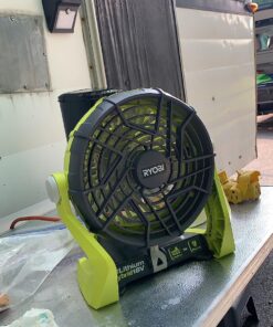 Ryobi P3320 18 Volt Hybrid One+ Battery or AC Powered Adjustable Indoor/Outdoor Shop Fan (Battery and Extension Cord Not Included/Fan Only) 1 25 81gejAnvbIL