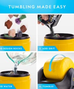 NATIONAL GEOGRAPHIC Starter Rock Tumbling Kit - Durable Leak-Proof Polisher for Kids Complete Geology Hobby Science Kit, Rocks and Crystals Kids, A Great STEM Activity 25 81gfFs3jMBL