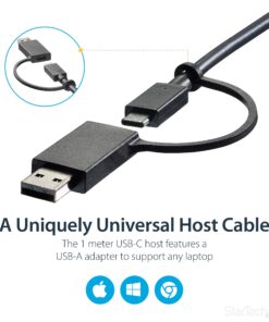 StarTech.com USB-C & USB-A Dock - Hybrid Universal Laptop Docking Station with Dual Monitor 4K60Hz HDMI & DisplayPort - USB 3.1 Gen 1 Hub, GbE - 60W Power Delivery - Windows, Mac & Chrome (DK30C2DPPD) 14 81ggEyD7lAL