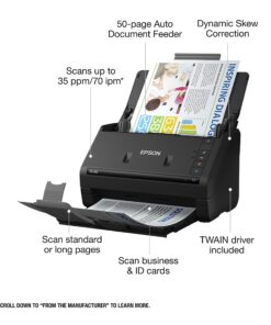 Epson WorkForce ES-400 Color Duplex Document Scanner for PC and Mac, Auto Document Feeder (ADF) 20 81ghl3FyOKL