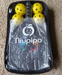 niupipo Pickleball Paddles, USAPA Approved Pro Graphite Pickleball Paddle/Paddles Set, Polypropylene Honeycomb Core, Cushion 4.72In Grip, Portable Bag/Paddle Cover, Lightweight Pickleball Racket Black 33 81gj8F GDAL