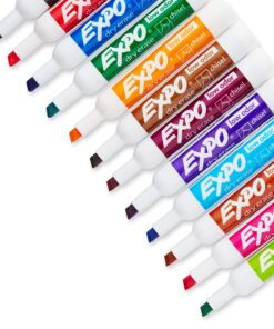 EXPO Low Odor Dry Erase Markers, Chisel Tip, Assorted Colors, 16 Pack 16 Count (Pack of 1) 38 81gjTHG9jvL