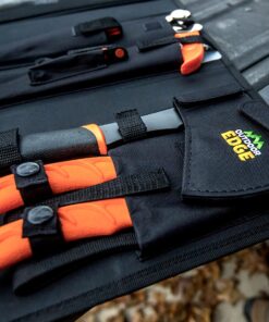 OUTDOOR EDGE Outfitter, 9-Piece Field to Freezer Hunting & Game Processing Knife Set with Caping Knife, Gut-Hook Skinner, Boning/Fillet Knife, Sharpener, Axe, Wood/Bone Saw, Spreader, Gloves 16 81gjYcu07VL