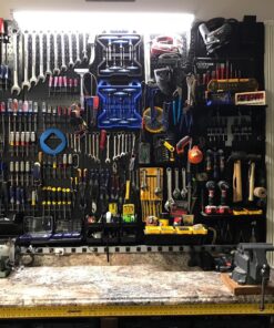 Pegboard Organizer Wall Control 4 ft. Metal Pegboard Standard Tool Storage Kit with Black Toolboard and Black Accessories 42 81gk4an2q5L