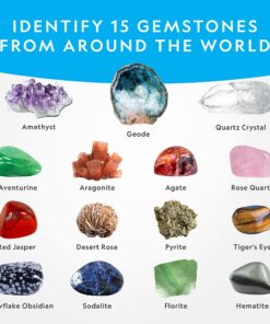 NATIONAL GEOGRAPHIC Mega Gemstone Dig Kit – Dig Up 15 Real Gemstones and Crystals, Science/Mining Kit for Kids, Gift for Girls and Boys, Rock Collection (Amazon Exclusive) 23 81gm17Art8L