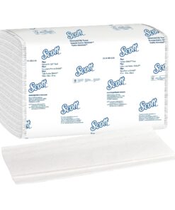 Scott Control Hand Towels Slimfold (04442) with Fast-Drying Absorbency Pockets, White, 90 Towels / Clip, 24 Packs / Case, 90 Count (Pack of 24) 27 81gmS9GKFMS