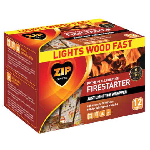 Zip Premium All Purpose Wrapped Fire Starter (Pack of 12)