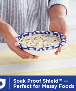 DIXIE ULTRA Paper Bowls, 20 Ounces, 56 Count, Indigo/White 11 81goftNyh8S