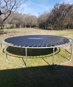SkyBound Replacement Trampoline Mat, Fits 14ft Frames w/Spring Tool and Durable V-Rings, Bounce Safely with Extra Rows of Stitching - Jumping Mat for 14ft Round Trampoline - Fit 72, 88, and 96 Springs 150” Wide | 72 Rings | Fits 5.5” springs Black 31 81gp2qwBmL