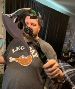 Alien Warrior Fantasy Battle Axe w/ Dagger & Plaque New 20 81gp77yY4CL