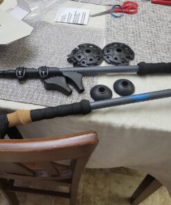 Cascade Mountain Tech Trekking Poles - Carbon Fiber Walking or Hiking Sticks with Quick Adjustable Locks Green 37 81gpvlnC72L