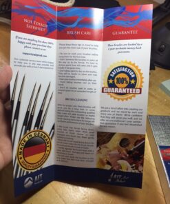 AIT Art Select Red Sable Detail Brush Set, 7 Pure Russian Sable Paint Brushes, Handmade in Germany for Crafting Exquisite Details Using Oil, Acrylic, or Watercolors 74 81gq37y tQL