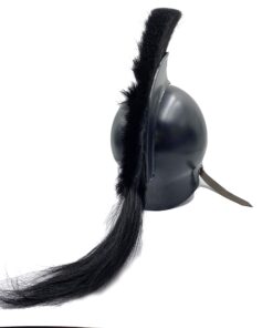 AnNafi® Greek Corinthian Helmet w Liner | Medieval Ancient Knight Armor| Spartan Adult Replica Helmet with black plume | Larp Sca Role Play Halloween Party Costumes| 11 81gqii43ZWL