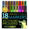 Crafty Croc Liquid Chalk Markers, Jumbo 18 Pack, (Mom’s Choice Award Gold Recipient), Neon Plus Earth Colors 6mm Reversible Tip, 2 Replacement Tips Included 49 81gr3vCMLnL