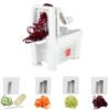 Paderno World Cuisine 4-Blade Folding Vegetable Slicer / Spiralizer Pro, Counter-Mounted and includes 4 Different Stainless Steel Blades Folding 4-Blade White 3 81gri5BOWnL