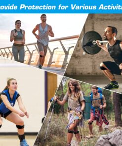 IPOW 2 Pack Knee Pain Relief & Patella Stabilizer Knee Strap Brace Support for Hiking, Soccer, Basketball, Running, Jumpers Knee, Tennis, Volleyball & Squats. One Size Black 24 81grqH2IOML