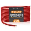 InstallGear 8 Gauge Amp Power Wire (25ft) Copper Clad Aluminum CAA - Automotive Wire, Car Amplifier Power & Ground Cable, Battery Cable, Car Audio Speaker Stereo, RV Trailer Wiring Welding Cable 8ga 25ft - Red 25 81gtb7ENz8L 1