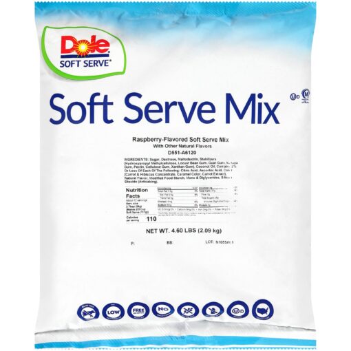 Dole Soft Serve Mix, Raspberry, 4.60 Pound 4.6 Pound (Pack of 1)