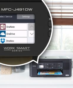 Brother Wireless All-in-One Inkjet Printer, MFC-J491DW, Multi-function Color Printer, Duplex Printing, Mobile Printing,Amazon Dash Replenishment Enabled, Black, 8.5 (MFCJ491DW) 34 81gxxUSvc0L