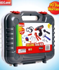 Kidzlane Tool Set for Toddlers & Kids | 20pcs Toy Tools with Electronic Cordless Drill and Tool Box | Play Tool Kit for Kids & Toddler Boys & Girls | Kids Tool Kit 19 Pieces | Kids Tool Box 29 81h JAQayZL 2