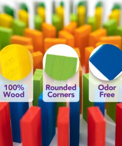 Click N' Play 300-Piece Wooden Dominoes Set for Adults&Kids | Bulk Dominos Set, Toy Train Domino, Tile&Board Games, Domino Set Game | Domino Racks, Sets, Building, Rally | Family Game, Party Favor Box 25 81h1JCs1PL