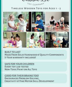 Cubbie Lee Premium Wooden Building Blocks Set - 100 pc for Toddlers Preschool Age - Classic Hardwood Plain & Colored Small Wood Block Pieces for Boys & Girls - Classic Build & Play Toy 28 81h1OSX0sML