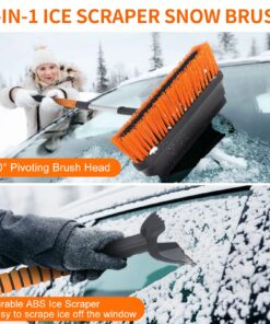 Alternative view of 5in1 Car Snow Ice Scraper and Brush for Car SUV Trucks, 1x Ice Snow Shovel, 1x Heavy Duty 42" Extendable Snow Cleaning Brush Squeegee Broom, 1x Scratch Ice Snow Scraper Remover for Car Windshield 42" With Shovel