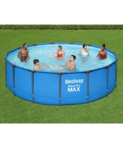 Bestway 12752E Steel Pro Above Ground Backyard Frame Pool for Kids & Adults, 15' x 48", Blue 15' x 48" 26 81h3QPCheXL